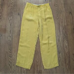 Forte Forte Pants Yellow mini corduroy straight flat front pants size 4